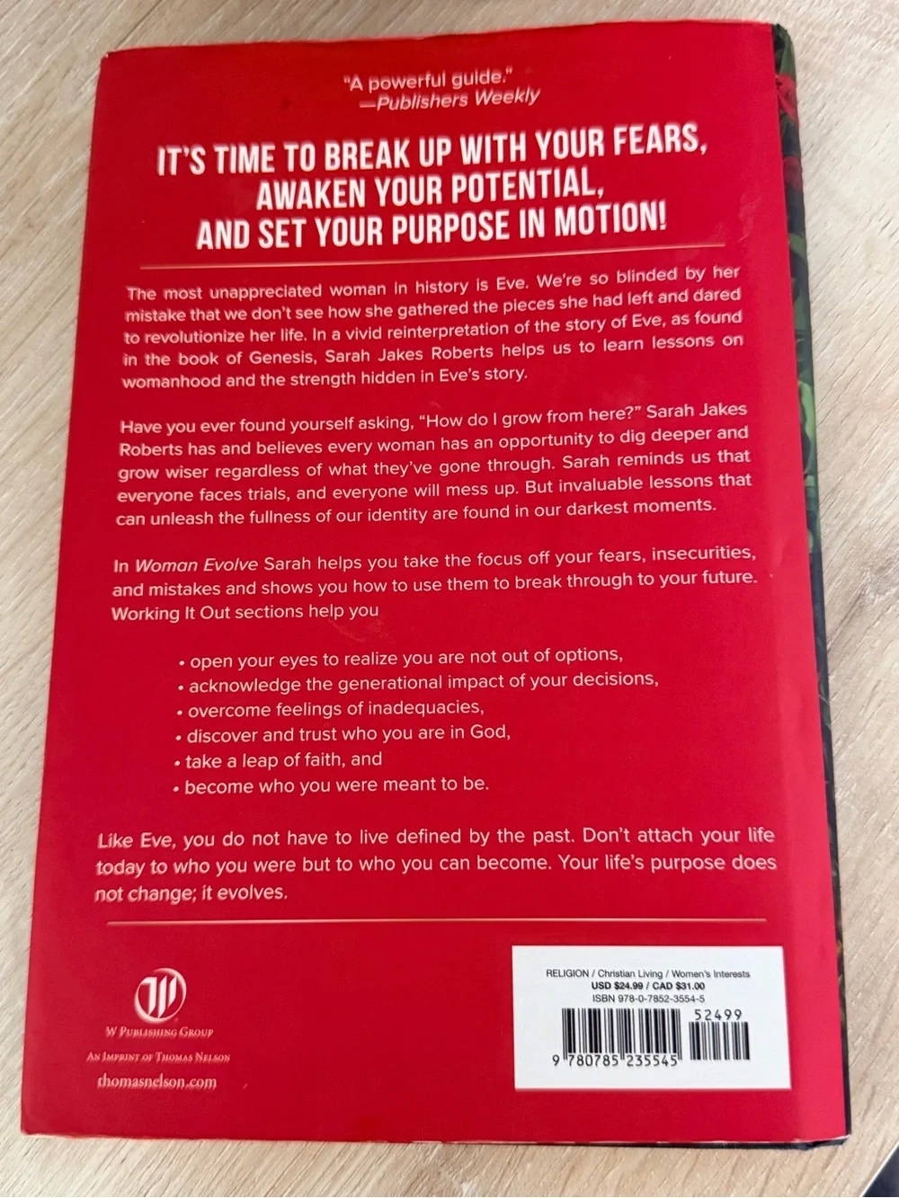 Woman Evolve by Sarah Jakes Roberts - Bold Red Hardcover